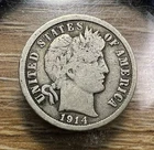 1914-P Barber Dime - Actual Coin Shown - Free Shipping & Tracking INV#622