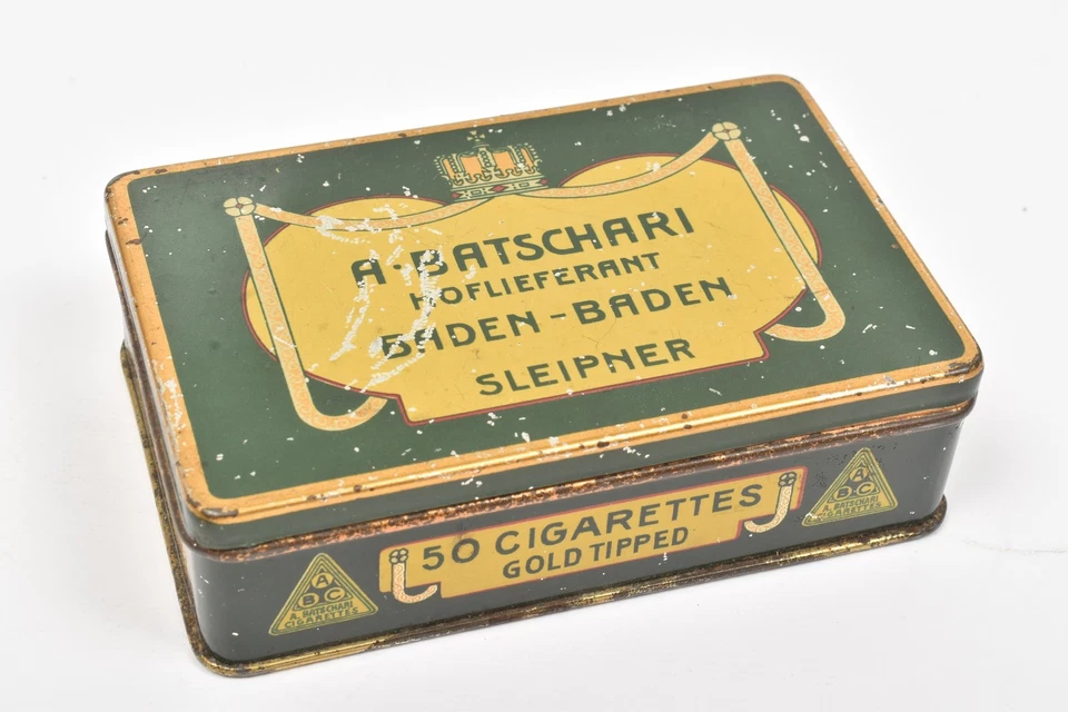 A. Batschari Sleipner - Zigarettendose - Blechdose - 50 Gold Tipped - Vintage - Bild 1 von 4