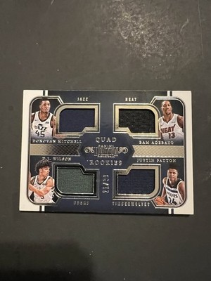 2017-18 Panini Dominion - Quad Rookies Donovan Mitchell, Bam Adebayo, D.J. 21/99