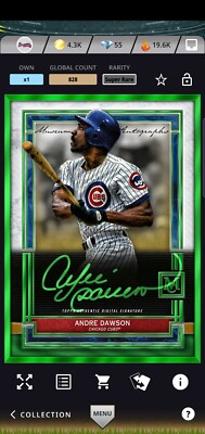 Topps BUNT 2020 Andre Dawson Green Framed Signature Museum Collection Series 2
