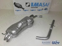 Imasaf Auspuff Set Ab Kat für Seat Leon 1.9 TDI 1999-2006 | Mittelrohr + Endtopf