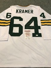 JERRY KRAMER AUTOGRAPHED SIGNED INSCRIBED G.B. PACKERS JERSEY JSA  COA   