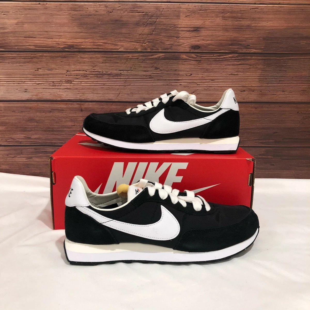 Nike Waffle Trainer 2 Circa 72 Big Kids Black White Athletic Shoes DC6477 001