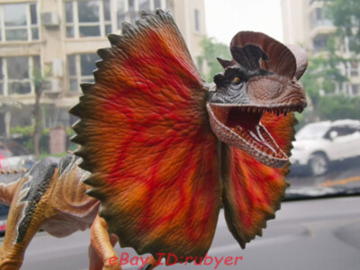 Figurine de Dinosaure Modèle Dilophosaurus, Jouet Haute Simulation, Figurine de Dinosaure Réaliste pour Enfants de 3 Ans, Cadeau d'anniversaire, Décoration de la Maison, M