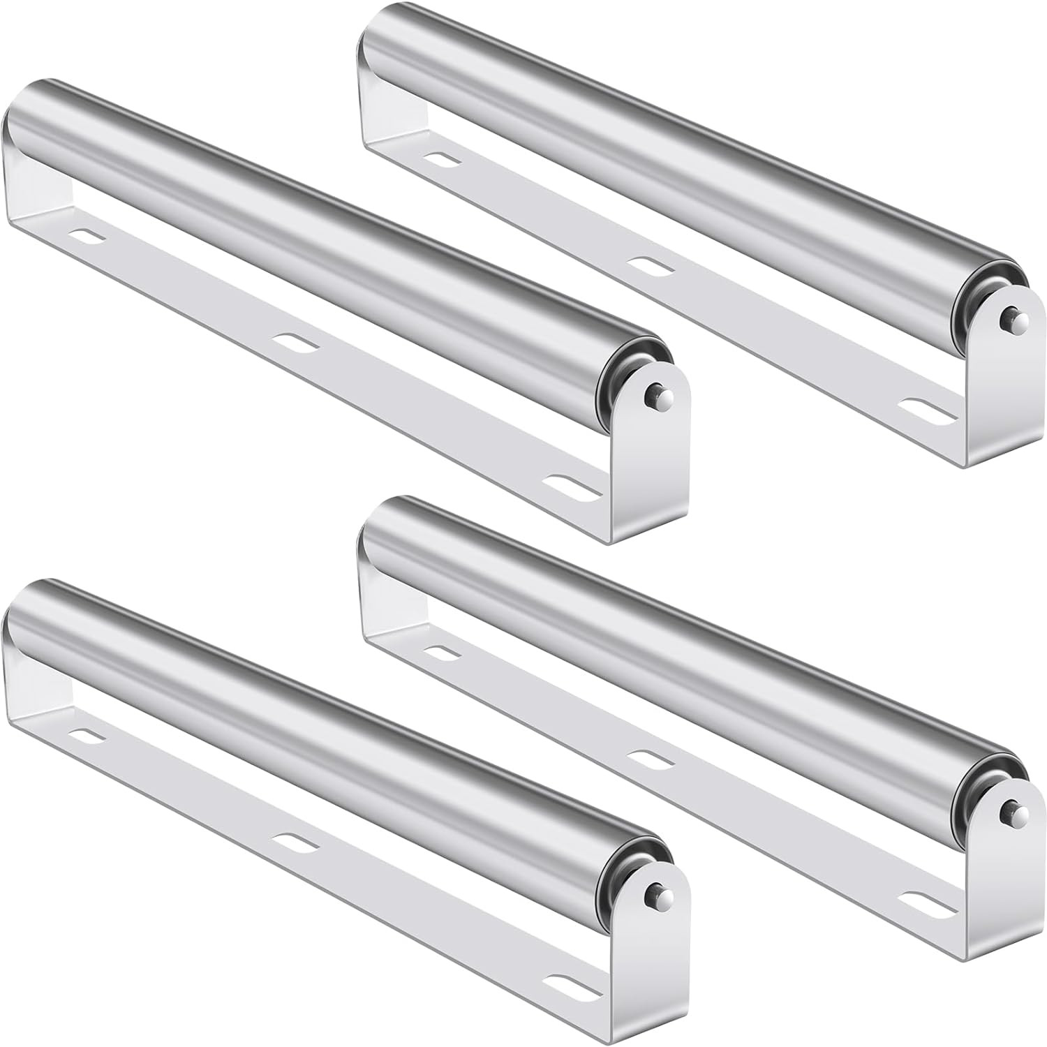 4Pcs 1.5" Diameter Kayak Roller Metal Roller with Bracket for Transporting Raft