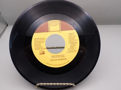 45 rpm Vintage 7  Vinyl Single Hit Record Stevie Wonder - Overjoyed F5C