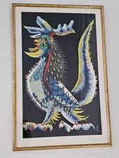 Lithographie Le coq guerrier d'après une tapisserie de J.Lurçat et Aubusson 58,5