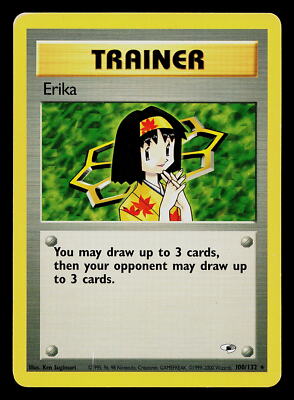 Pokemon Card - Erika Gym Heroes 100/132 Rare | eBay Pokemon Card - Erika Gym Heroes 100/132 Rare | eBay