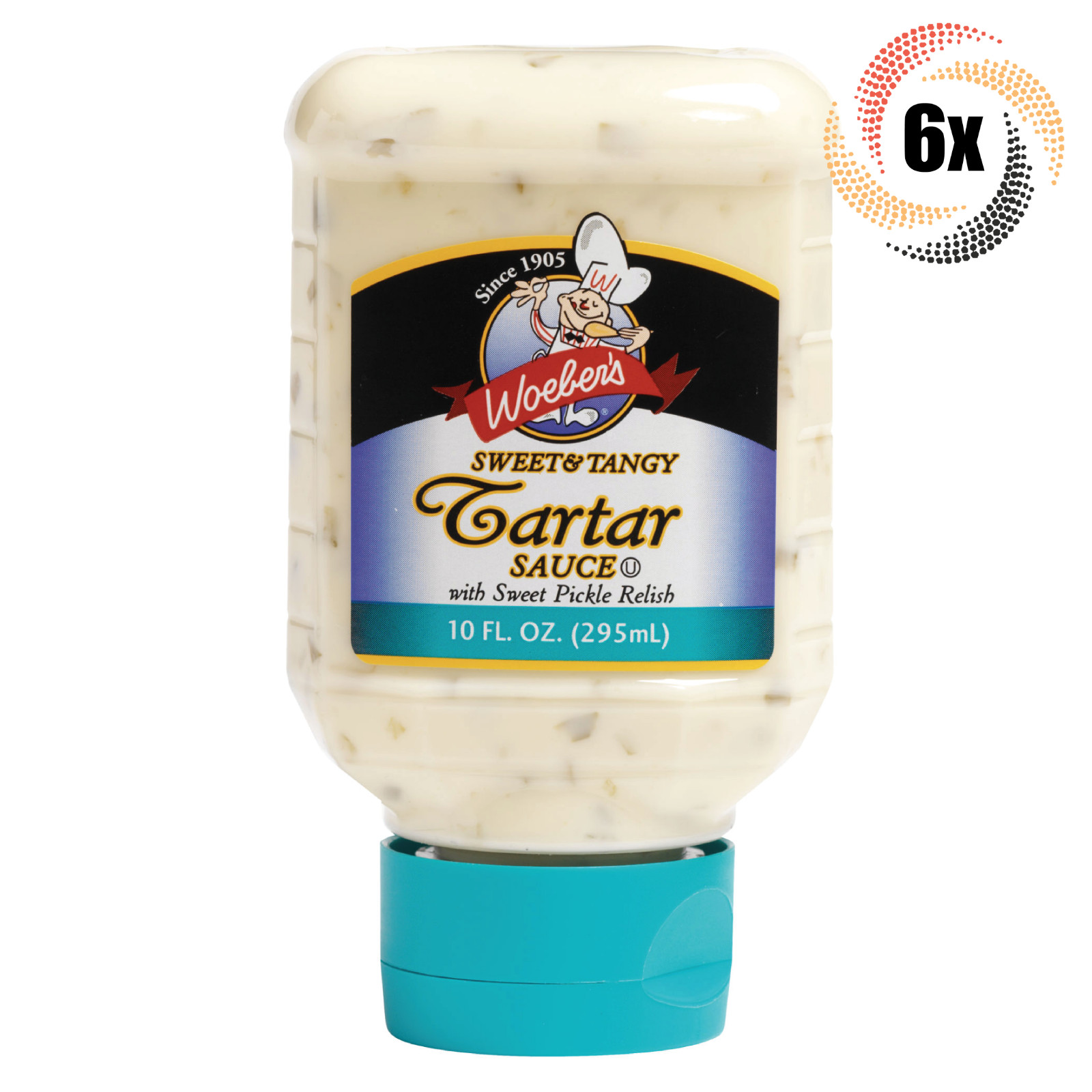 6 бутылок сладкого и острого соуса Тартар от Woebers | Приправа для сладких маринадов | 10 унций