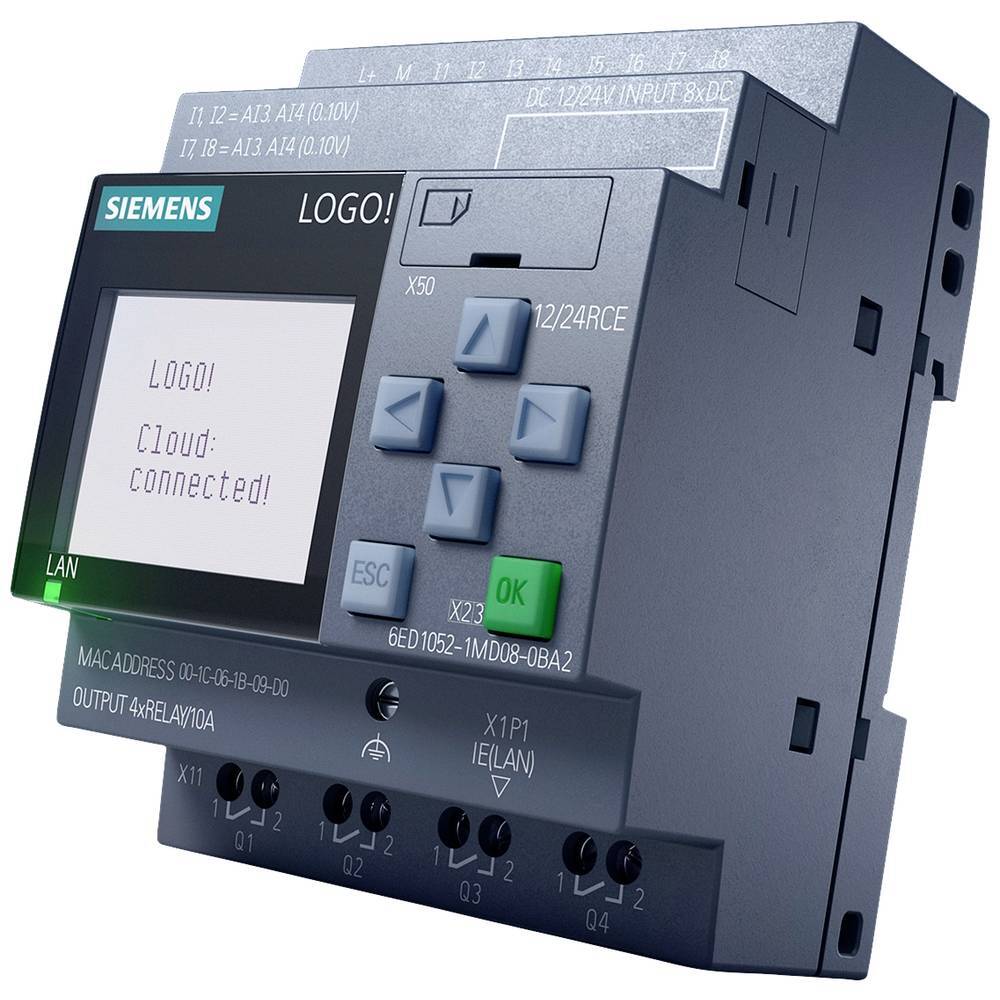 Siemens 6ED1052-1FB08-0BA2 Modulo di controllo PLC 115 V/DC, 230 V/DC, 115