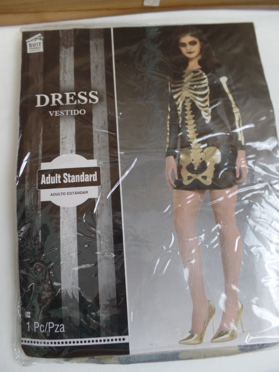 gold skeleton dress Gold Skeleton Costume: Women's Halloween Outfits main image 0