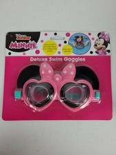 Disney Junior Minnie Mouse Deluxe Pink Swim Goggles for Ages 3 and Up BRAND NEW