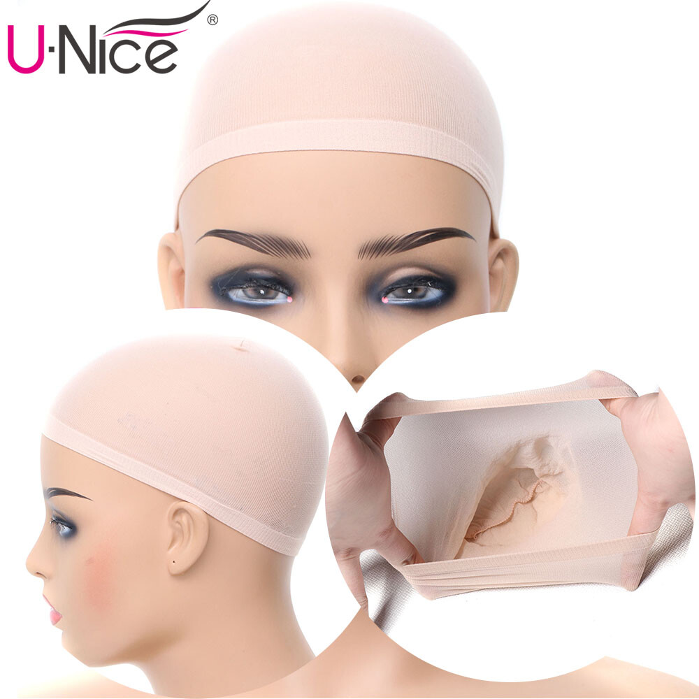 5PCS Beige Net Elastic Mesh Weaving Caps Stretchable Wigs  display picture 3