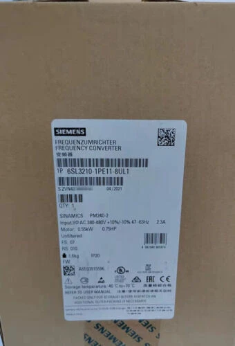 6SL3 210-1PE11-8UL1 New SIEMENS 6SL3210-1PE11-8UL1 P0wer M0dule G120 PM240-2-