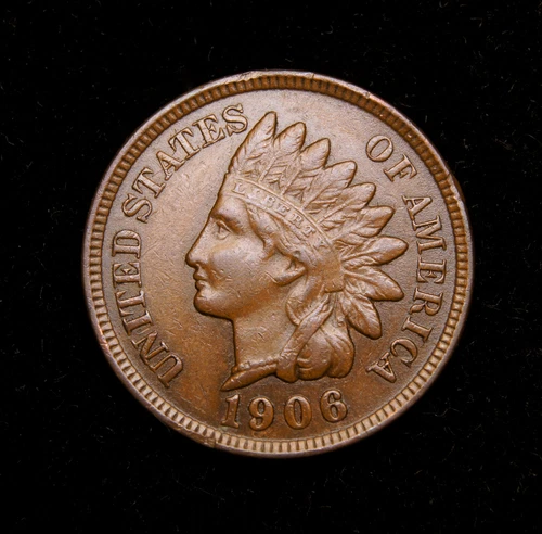 1906 Indian Head Cent  AU+