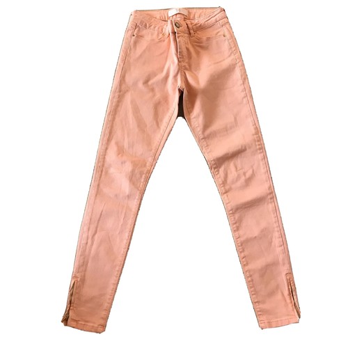 Zara Orange Skinny Jeans Size 34 Tags 