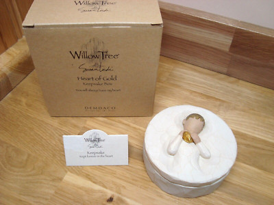 NEU UND VERPACKT Willow Tree ''Herz aus Gold Andenkenbox'' von DEMDACO Künstlerin Susan Lordi