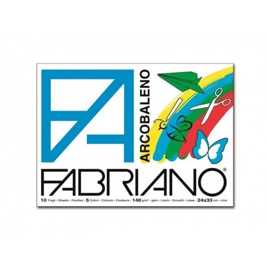 Album da disegno Fabriano ARCOBALENO 140 g/m² 10 24x33 cm 2 fogli x colore 44312