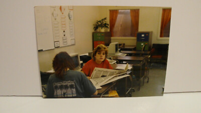 1980S VINTAGE FOUND PHOTOGRAPH COLOR ORIGINAL CUTE HIGH SCHOOL GIRL NEWSPAPER