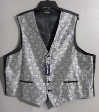 new-MEN'S NEIL ALLYN PAISLEY PRINT POLYESTER 5 BUTTON TUXEDO VEST.Sz XL