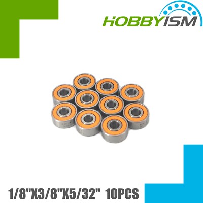 10pcs Hybrid Ceramic Stainless Bearing SR2C 2OS  1/8''X3/8''X5/32'' Oiled