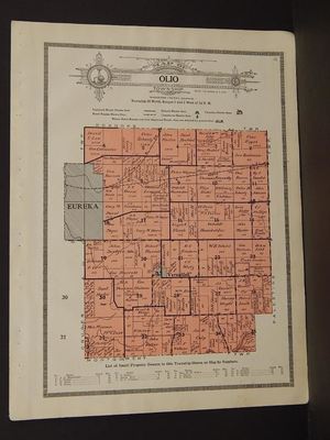 Illinois Woodford County Map Olio Township 1920 W5#79 | eBay