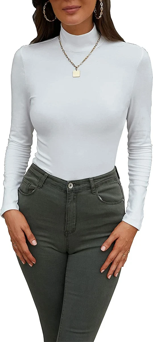 White turtleneck hotsell short sleeve top