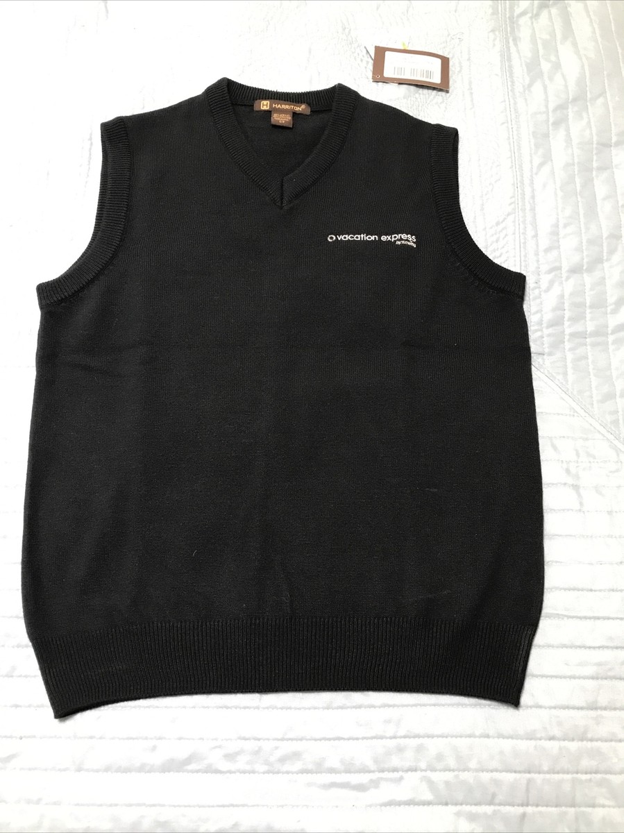 Harriton Pullover Vest Dark Blue Mens Small V Neck | eBay