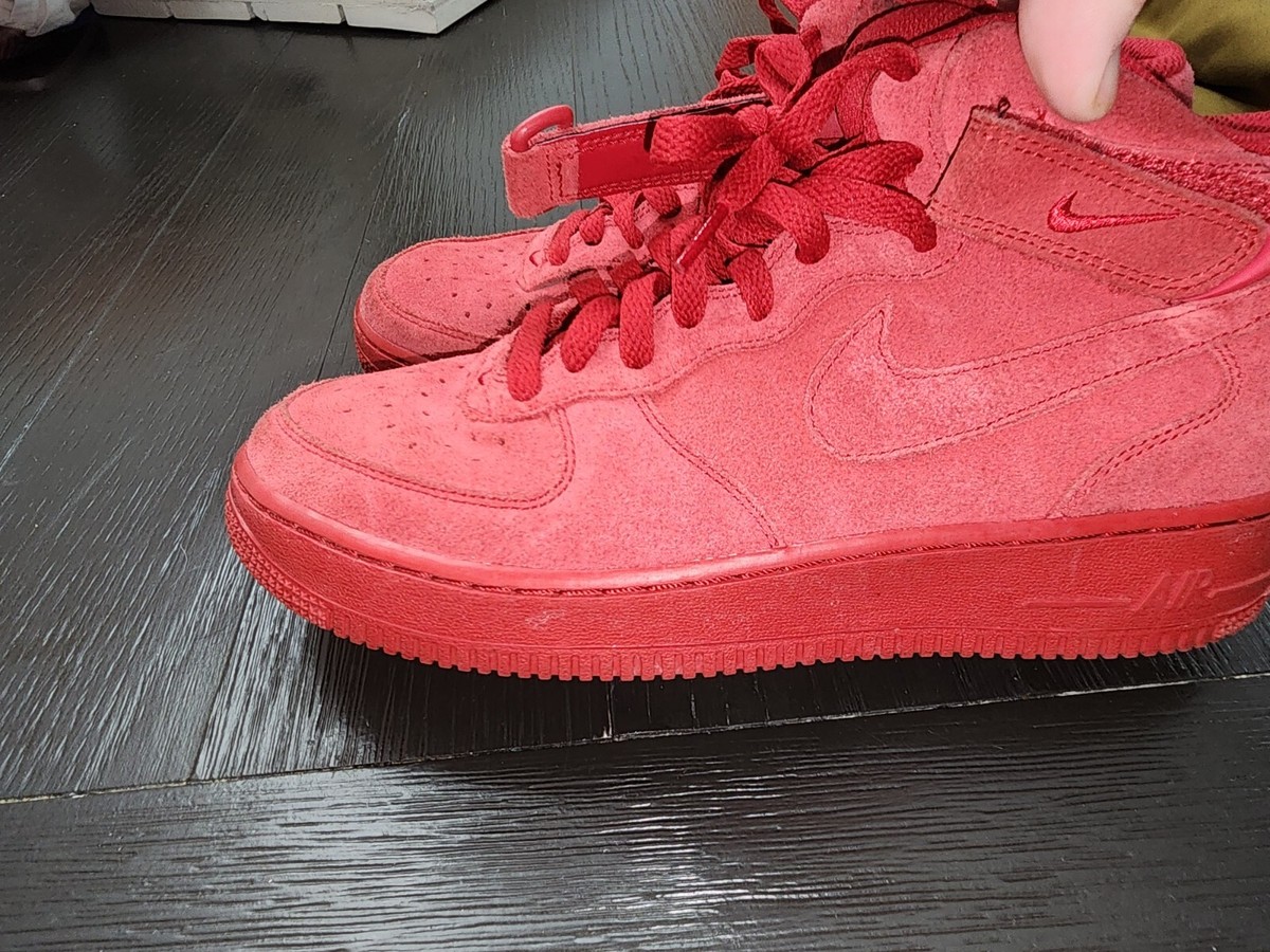 red suede air force 1 mid