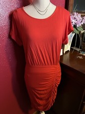 Woman’s Dress by Beacon Lovely Red Sz S Ruch Slim Fit