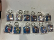 Vintage Cabbage Patch Doll Key Rings NOS 1983 Lot Of 12 Full Set Coleco