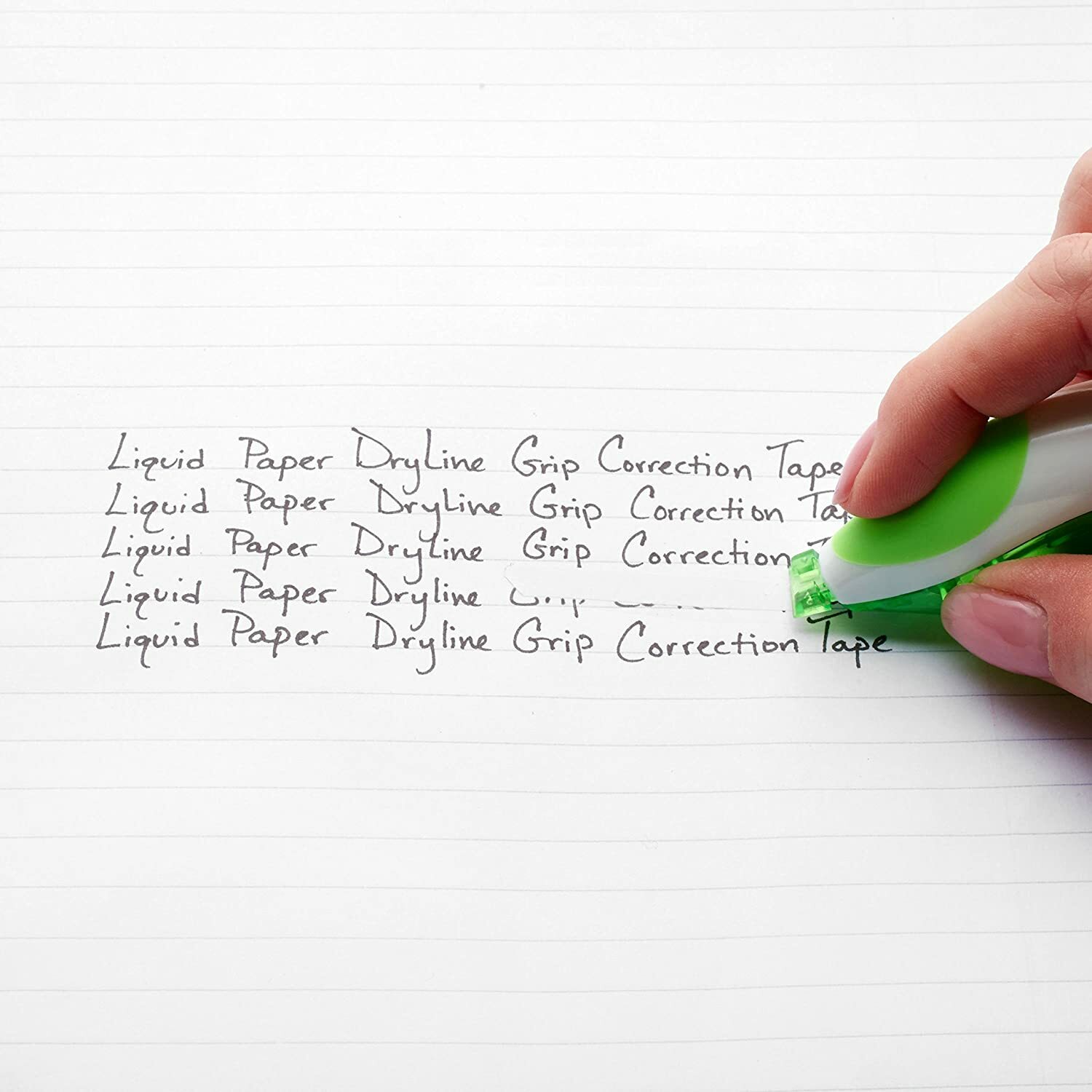 Paper Mate DryLine Grip Correction Tape, Green , 2 Count