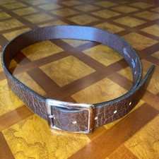 Vintage CK Kelvin Clein Genuine Grained Leather Brown Belt Size 34 NWOT USA Made