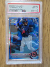2022 Bowman 1st Jhonkensy Noel Sapphire Chrome Prospect RC #BCP-2 PSA 10  WD
