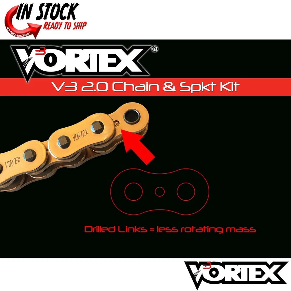 Honda CBR1000RR 06-18 Vortex 520 Chain and Sprocket Kit 15-42 Tooth CKG2154 - Image 2 of 4