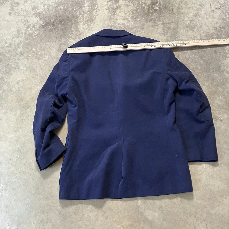 Ibiza Sport Coat Blazer Mens 40R Sorrento Cotton Blue Single Breasted Jacket - Image 4 of 4