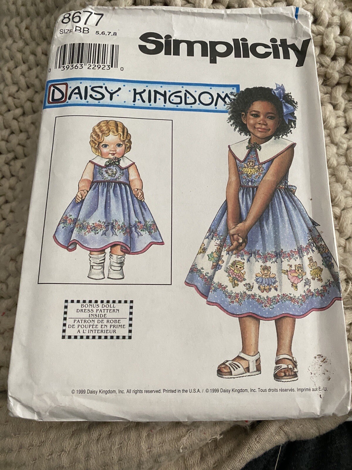 Simplicity Daisy Kingdom 8677 pattern dress Sz BB 5 6 7 8 Girls