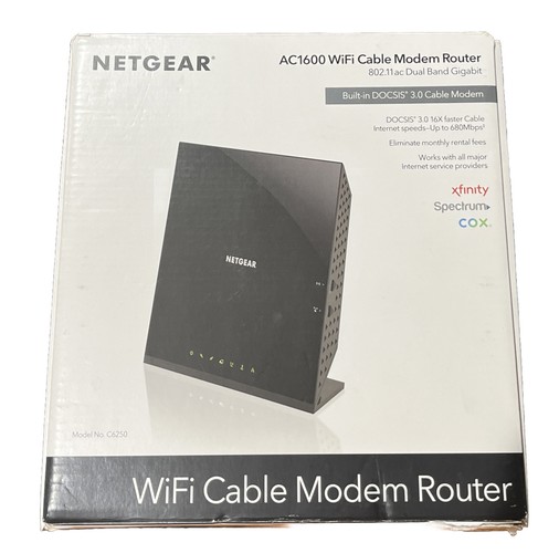 ROUTEUR MODEM CÂBLE Wifi NETGEAR AC1600 C6250