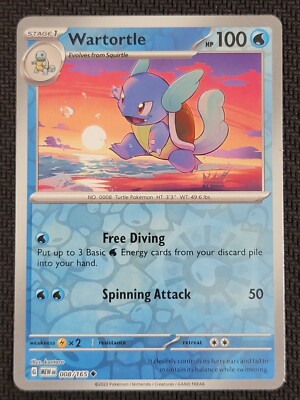 Wartortle 008/165 Reverse Holo 151 Scarlet Violet Pokémon TCG_NM_US Seller