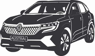 Austral Renault Car  - DXF SVG DWG PDF Vector CNC Plasma Laser cutting files