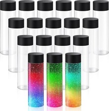 Clear Plastic Bottles Empty Sensory Bottles with Caps PET Plastic Juice Bottles
