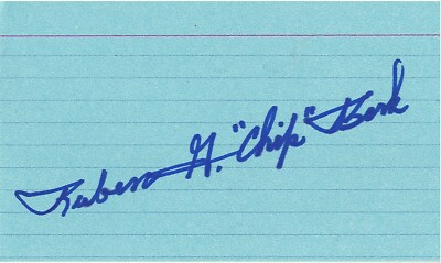 RUBEN''CHIP'' BORK P-47 FIGHTER PILOT & POW RARE SIGNED CARD