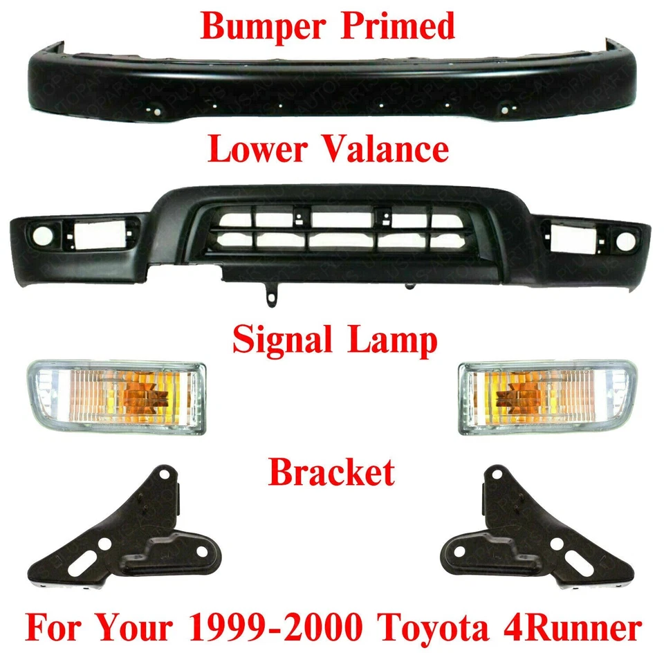 Parachoques delantero cebado + cenefa + luces + soportes para Toyota 4Runner 1999-2002 Foto 2 de 4