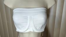 Rhonda Shear Underwire Strapless Tube Bra M Bandeau Ahh Angel White 9685