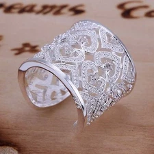 hot sale women Silver plated gold plated Women men Fashion Crystal open Rings