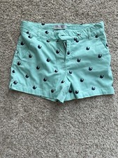 Women's Turquoise Shorts With Navy Whales - Size 6 - EUC!