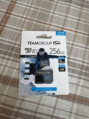 TEAMGROUP GO Card 256GB Micro SDXC UHS-I U3 V30 4K for 256GB