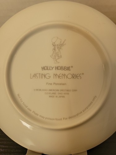 HOLLY HOBBIE / Lasting Memories - Blue Bonnet Plate / Mother You Are Cherished… - Picture 3 of 3