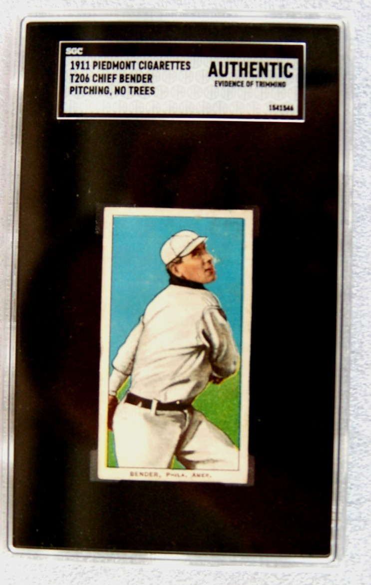 1911 Piedmont Cigarettes T206 Chief Bender SGC Authentic Read Below! Statistics!