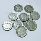ROOSEVELT SILVER DIMES, LOT OF 10, 90% SILVER FREE SHIPPING #8803